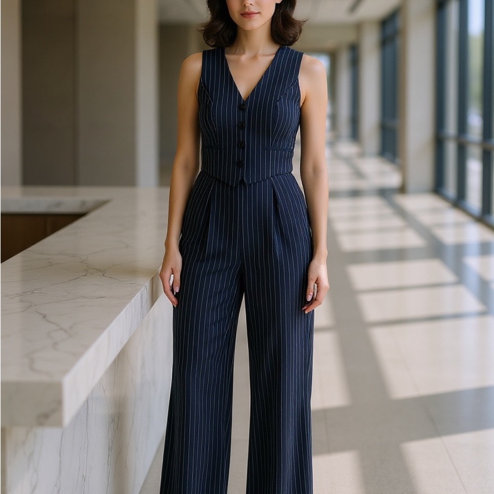 🌺NWT🌺 Express Black Striped Jumpsuit